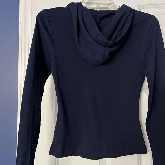 Navy long sleeve hoodie - Picture 2 of 2